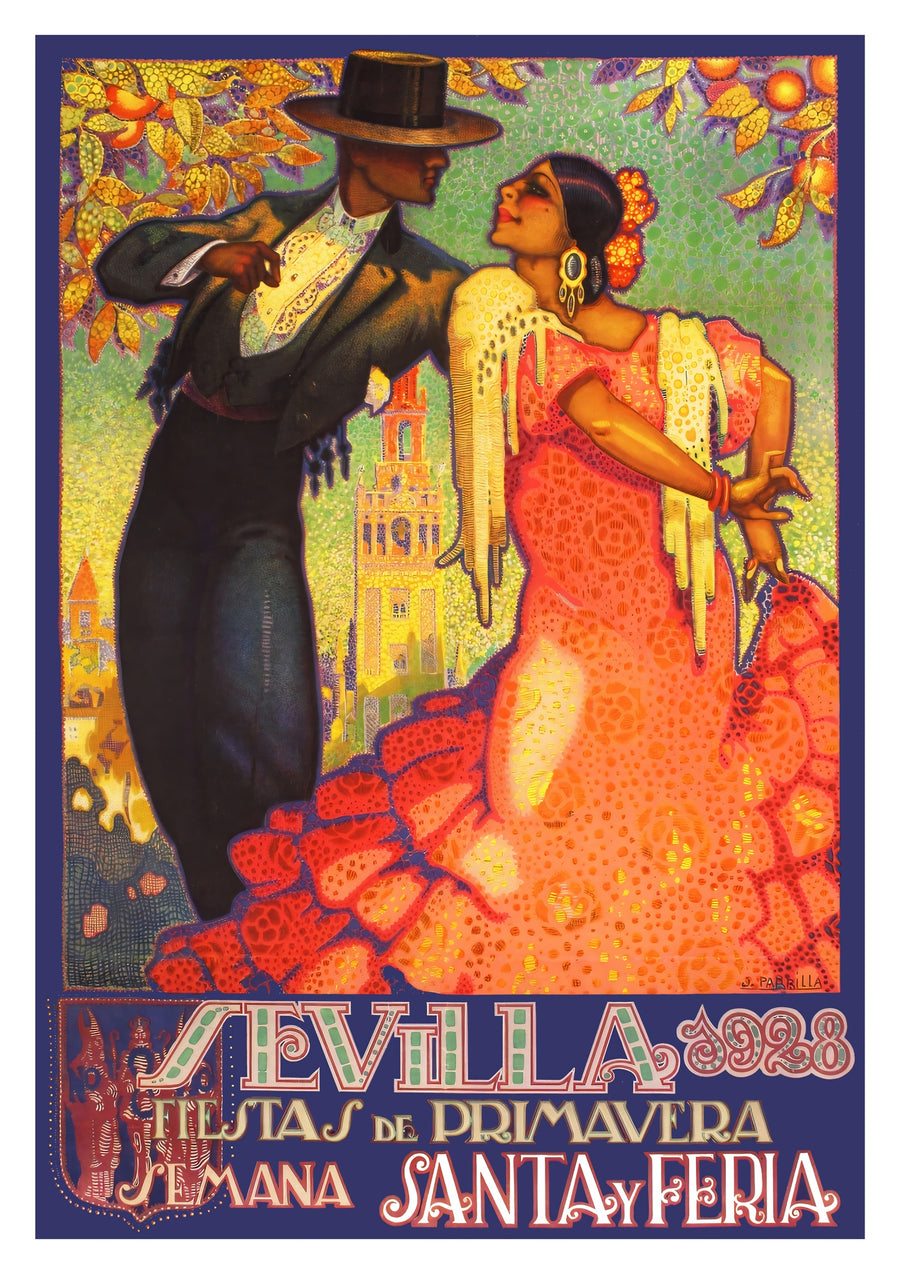 Séville, 1928 - Print Only frame