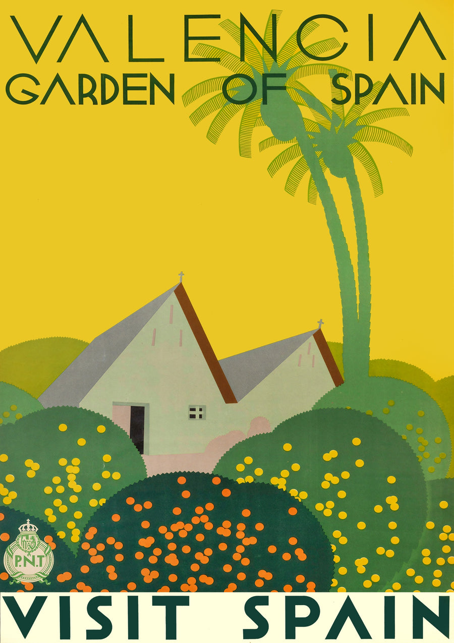 Valencias trädgård i Spanien - Print Only frame