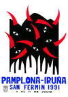 Stierkampf in Pamplona, Spanien print