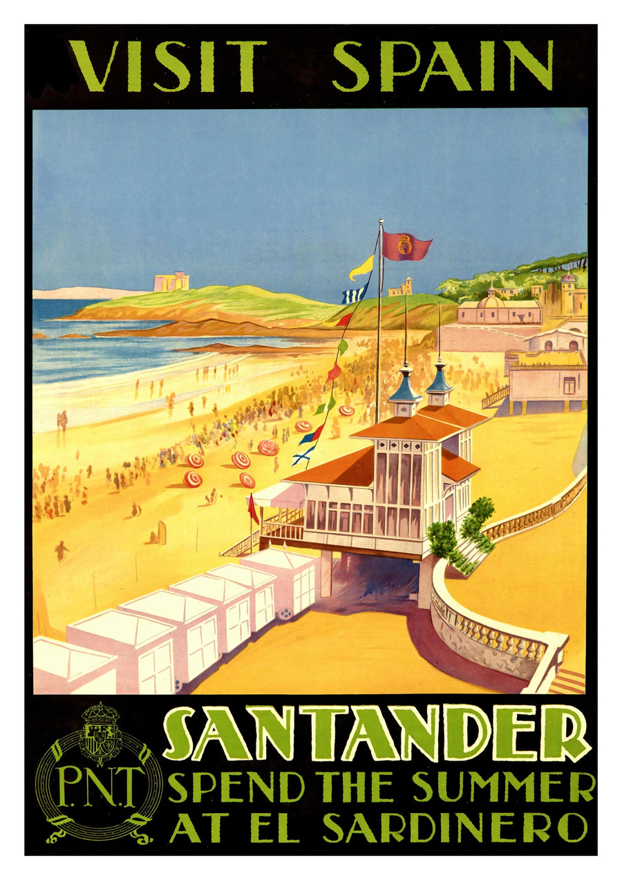 Visit Spain, Santander - Black frame