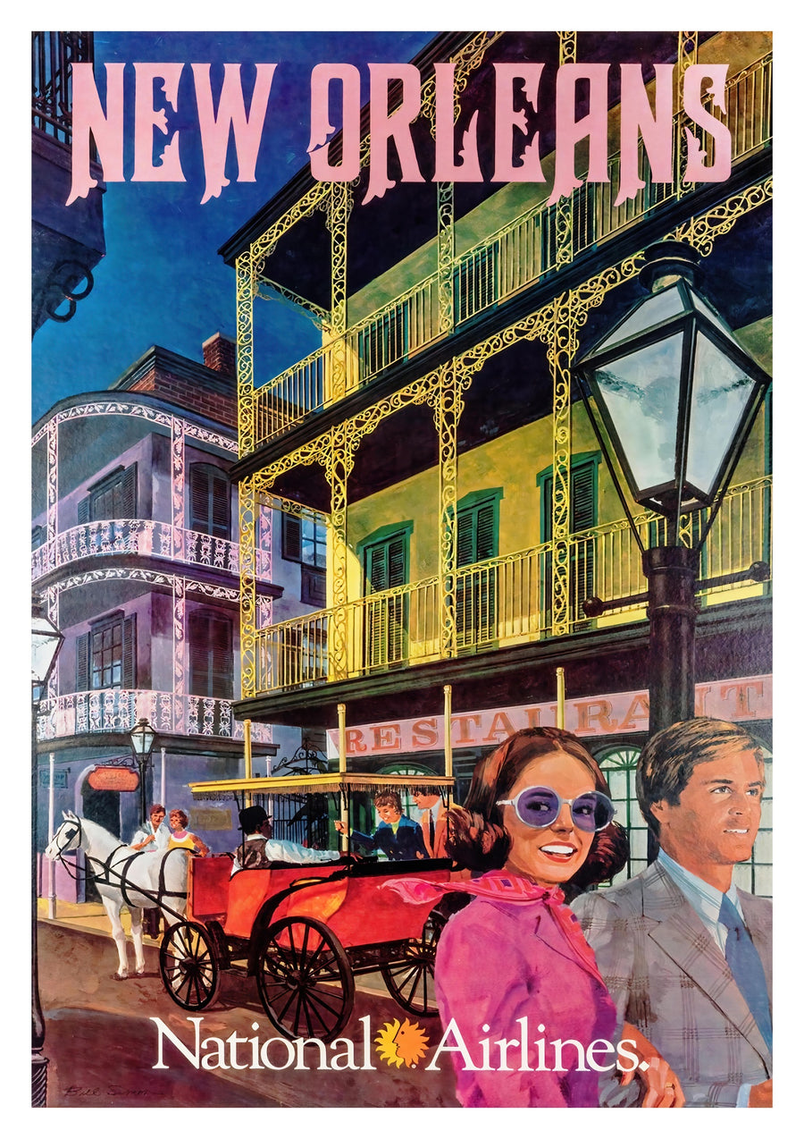 New Orleans aus der Luft - Print Only frame