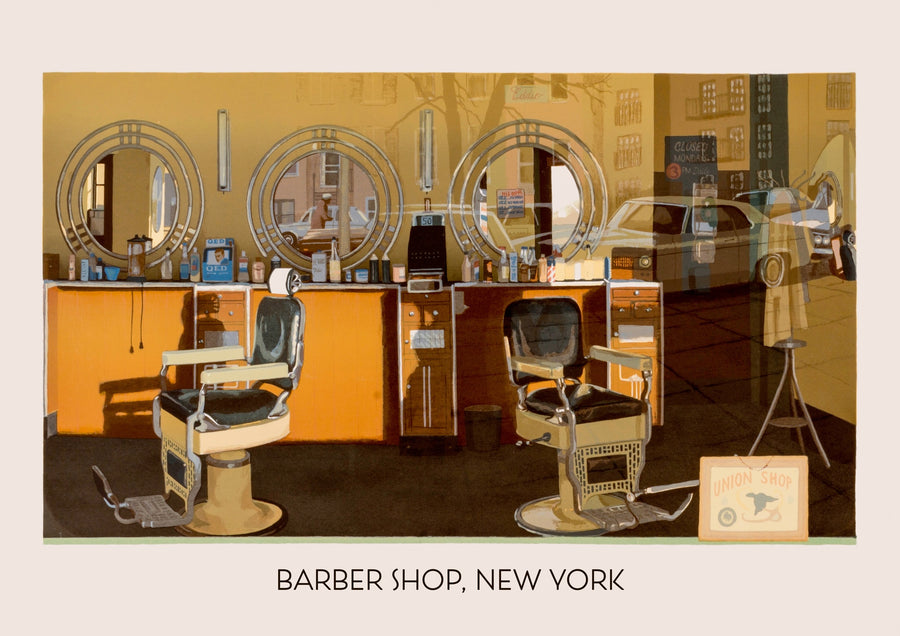 Salon de coiffure, New York - Print Only frame