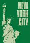 Lady Liberty in Green - New York print
