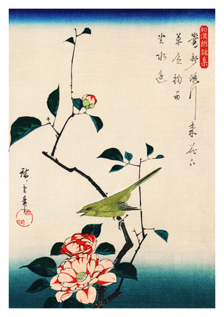 Camellia & Nightingale print