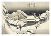 Evening Snow at Kanbara print