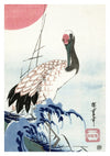 Crane, Wave & Rising Sun print