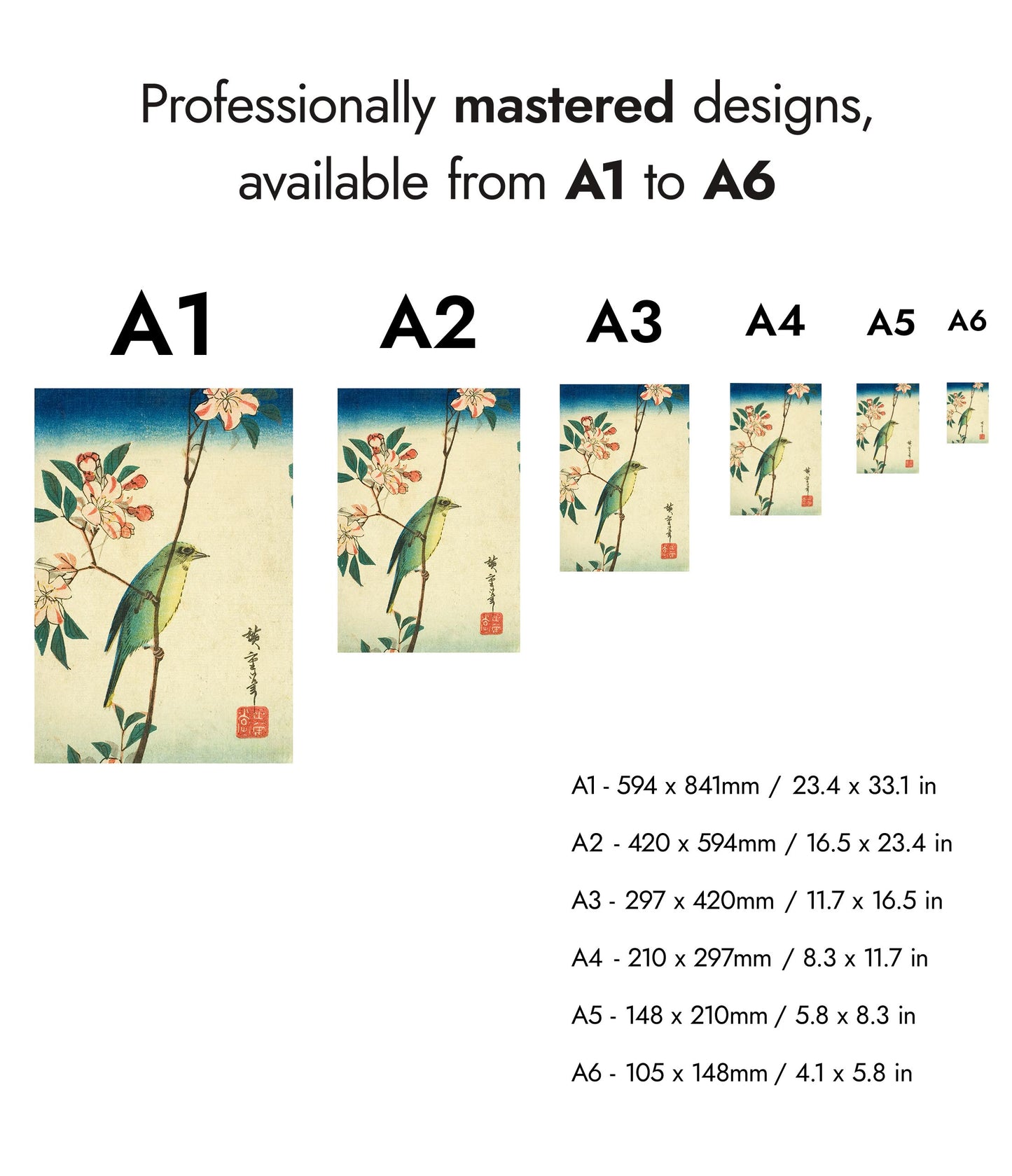Japansk vitögla på blommande gren