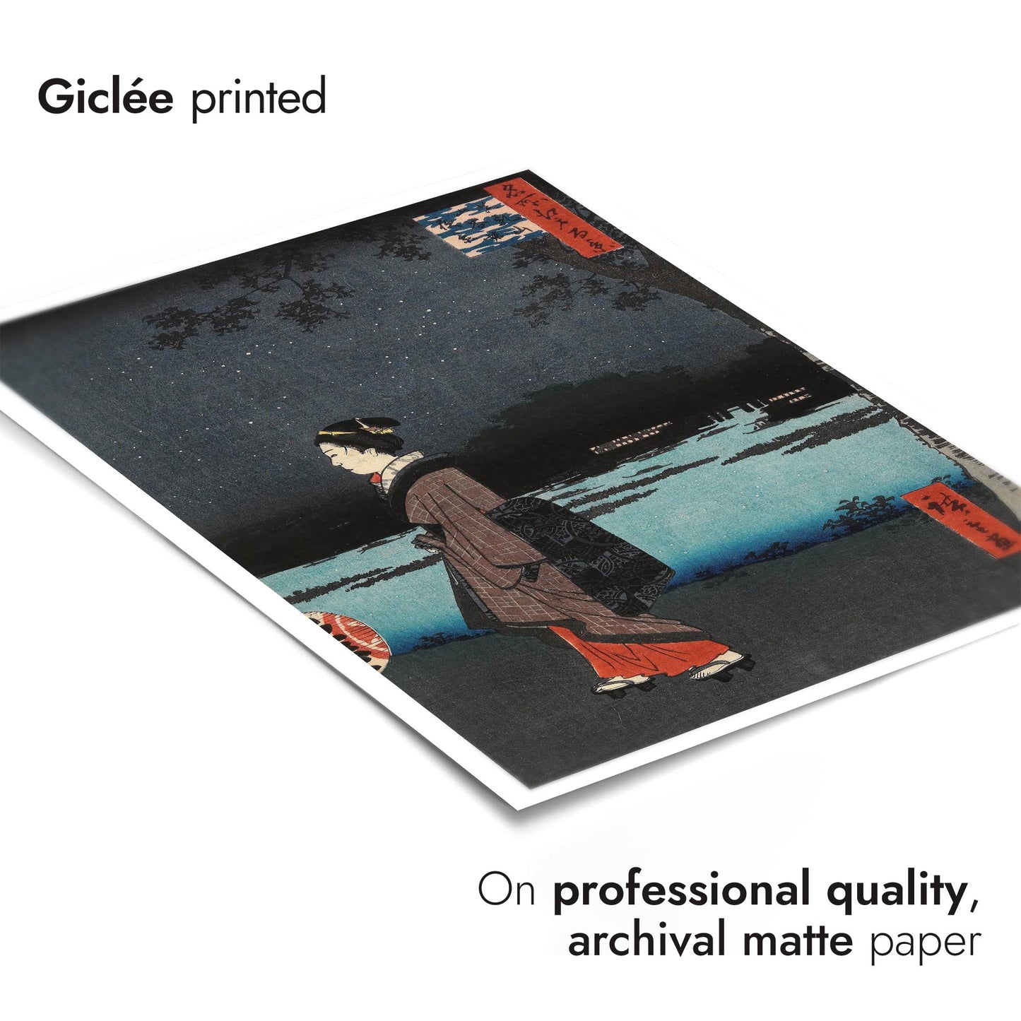 Vue nocturne de Matsuchiyama et du canal San'ya