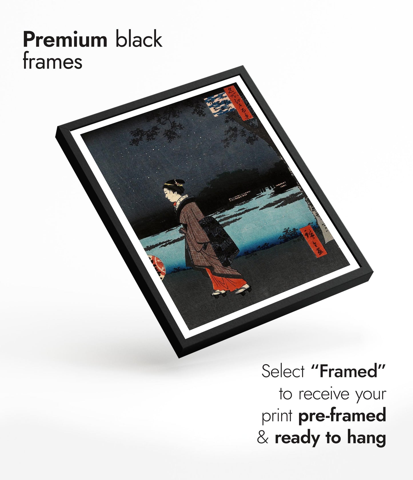 Vue nocturne de Matsuchiyama et du canal San'ya