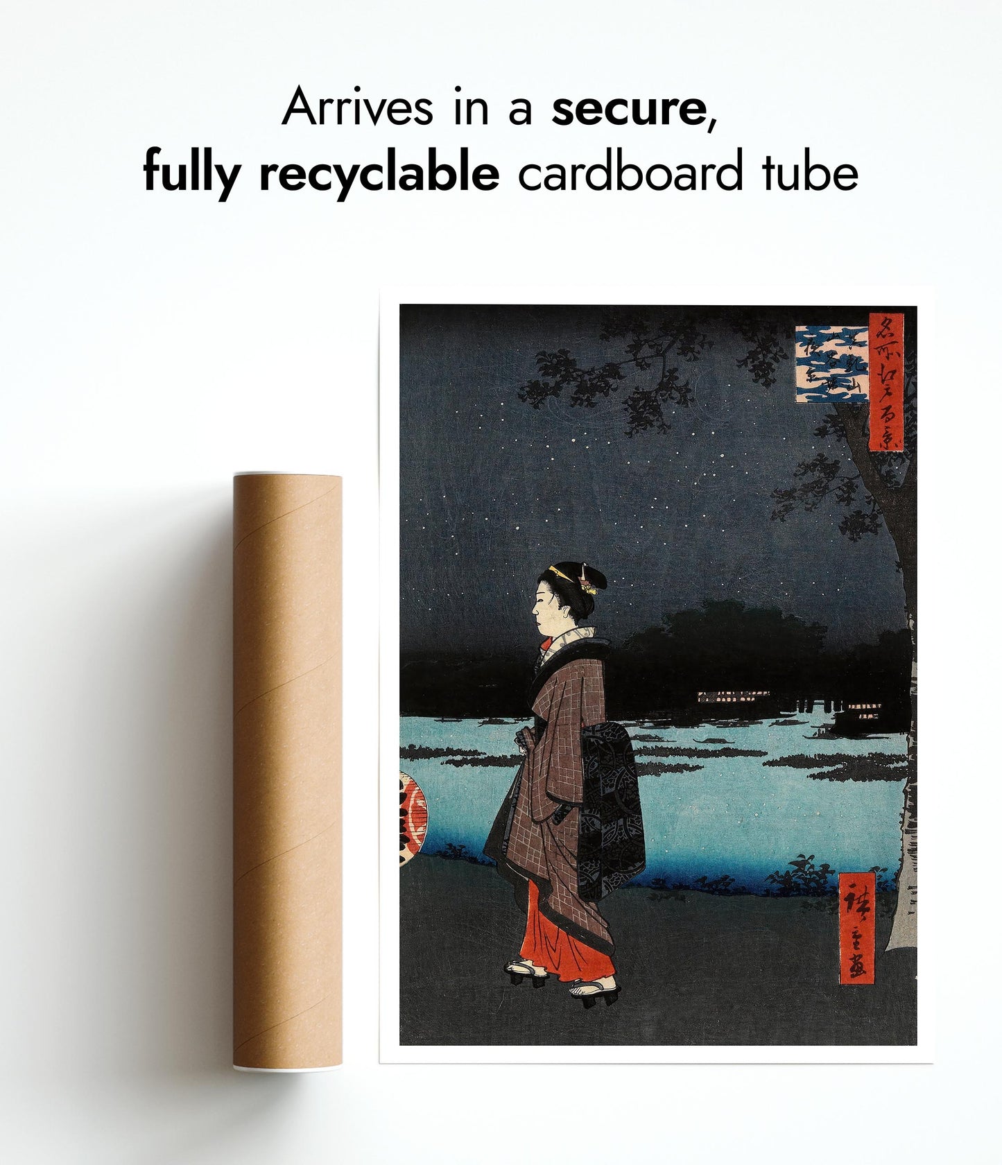 Vue nocturne de Matsuchiyama et du canal San'ya