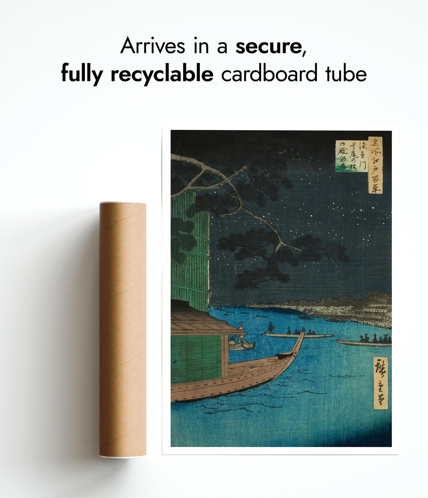 Pine of Success and Onmai Riverbank at Asakusa River