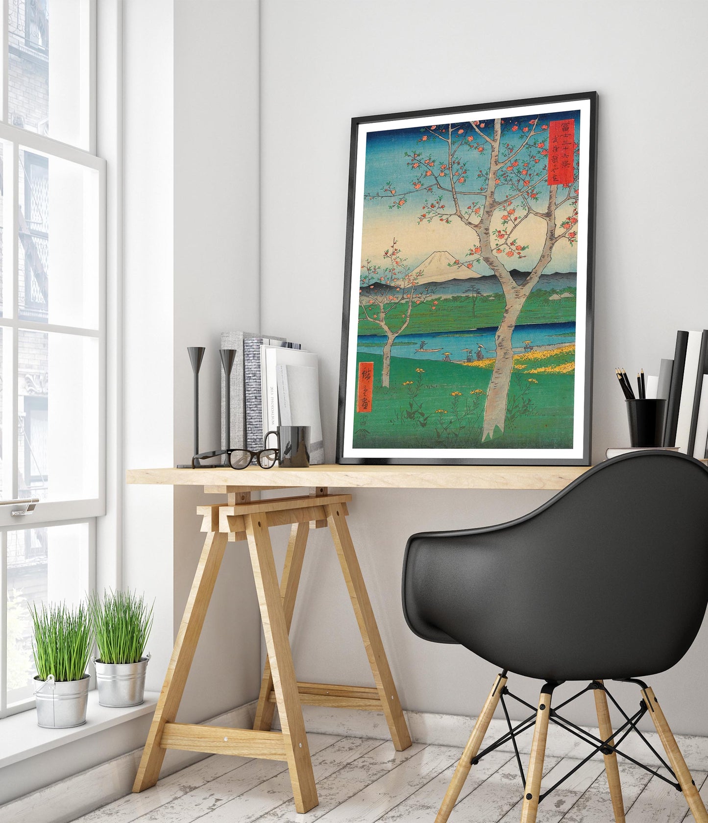 Les Faubourgs de Koshigaya dans la province de Musashi