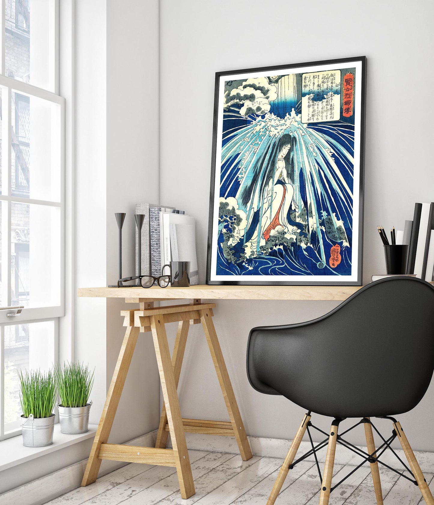 Hatsuhana Praying Under the Tonosawa Waterfall