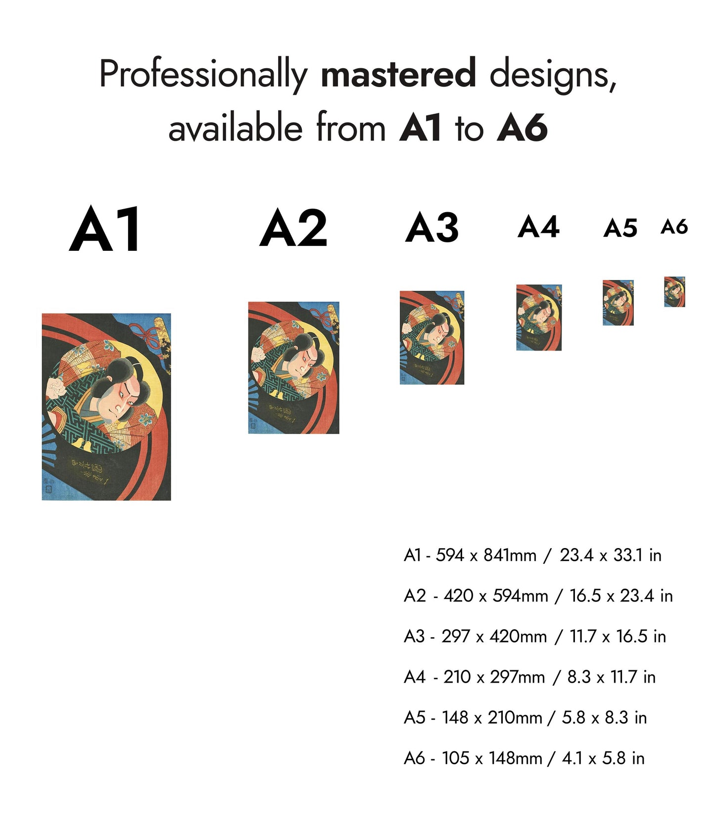 En Kabuki-skådespelare på en vikbar solfjäder