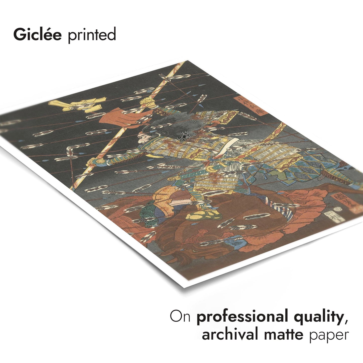 Samuraj mot en storm av pilar