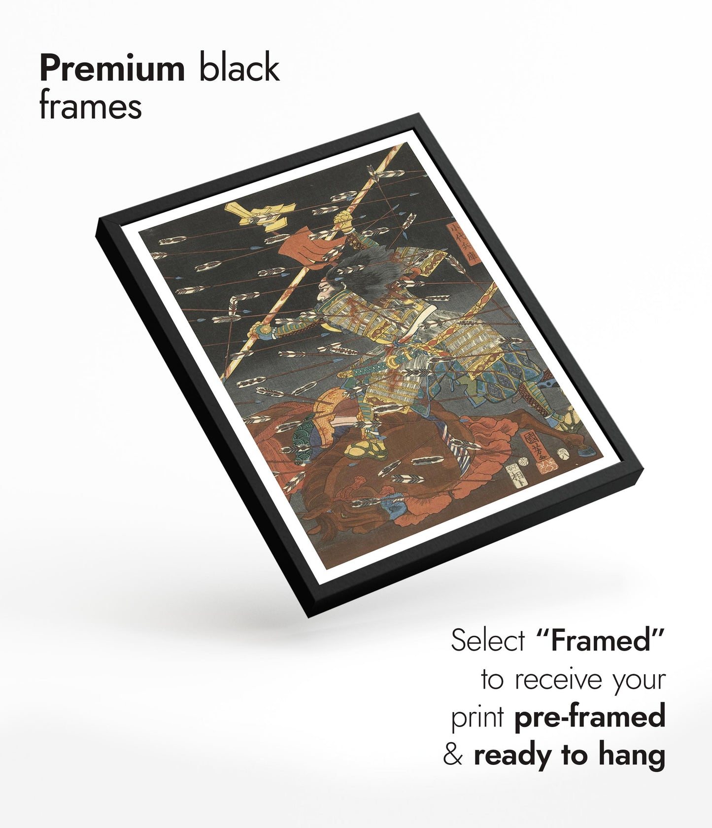 Samuraj mot en storm av pilar