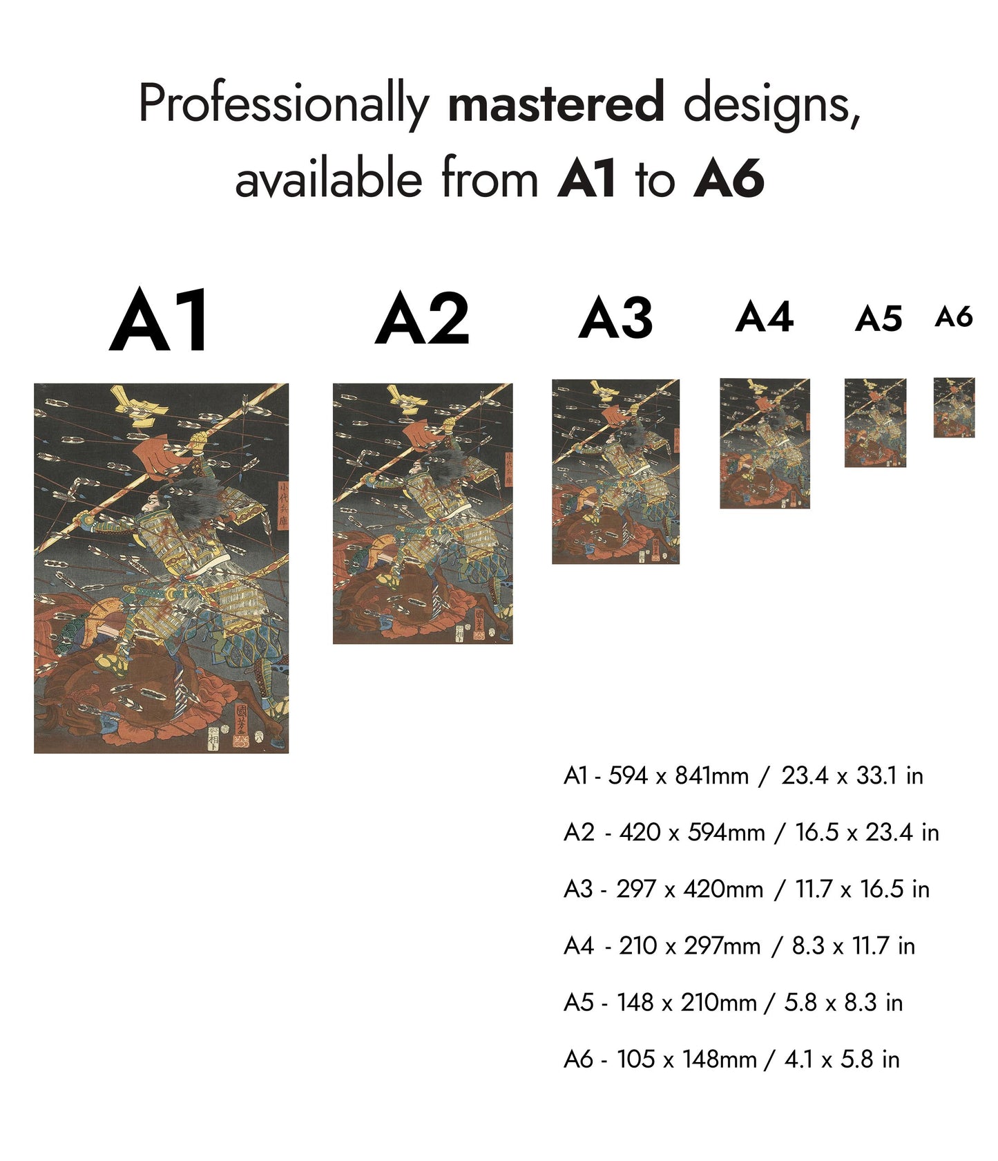 Samuraj mot en storm av pilar