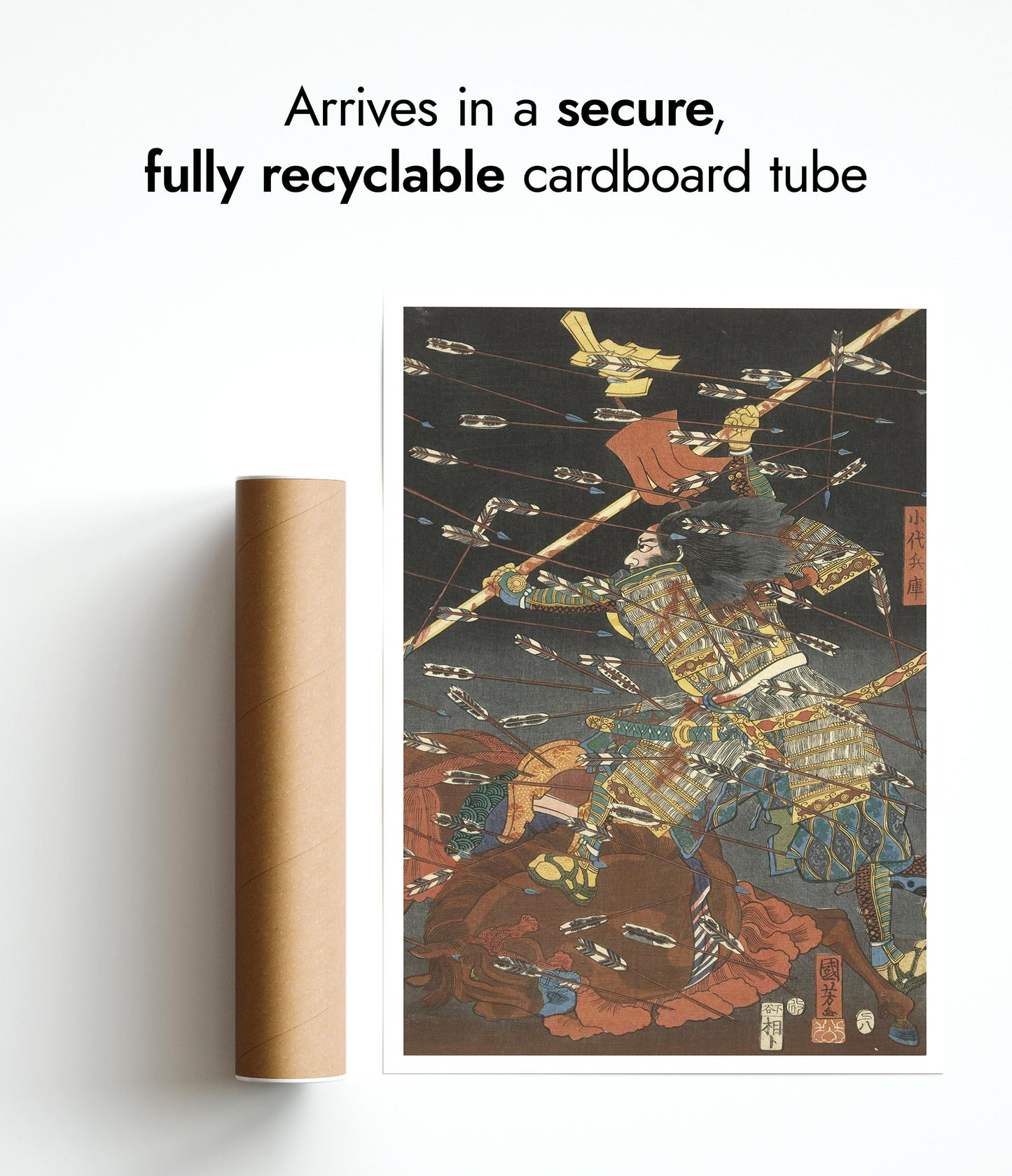 Samuraj mot en storm av pilar