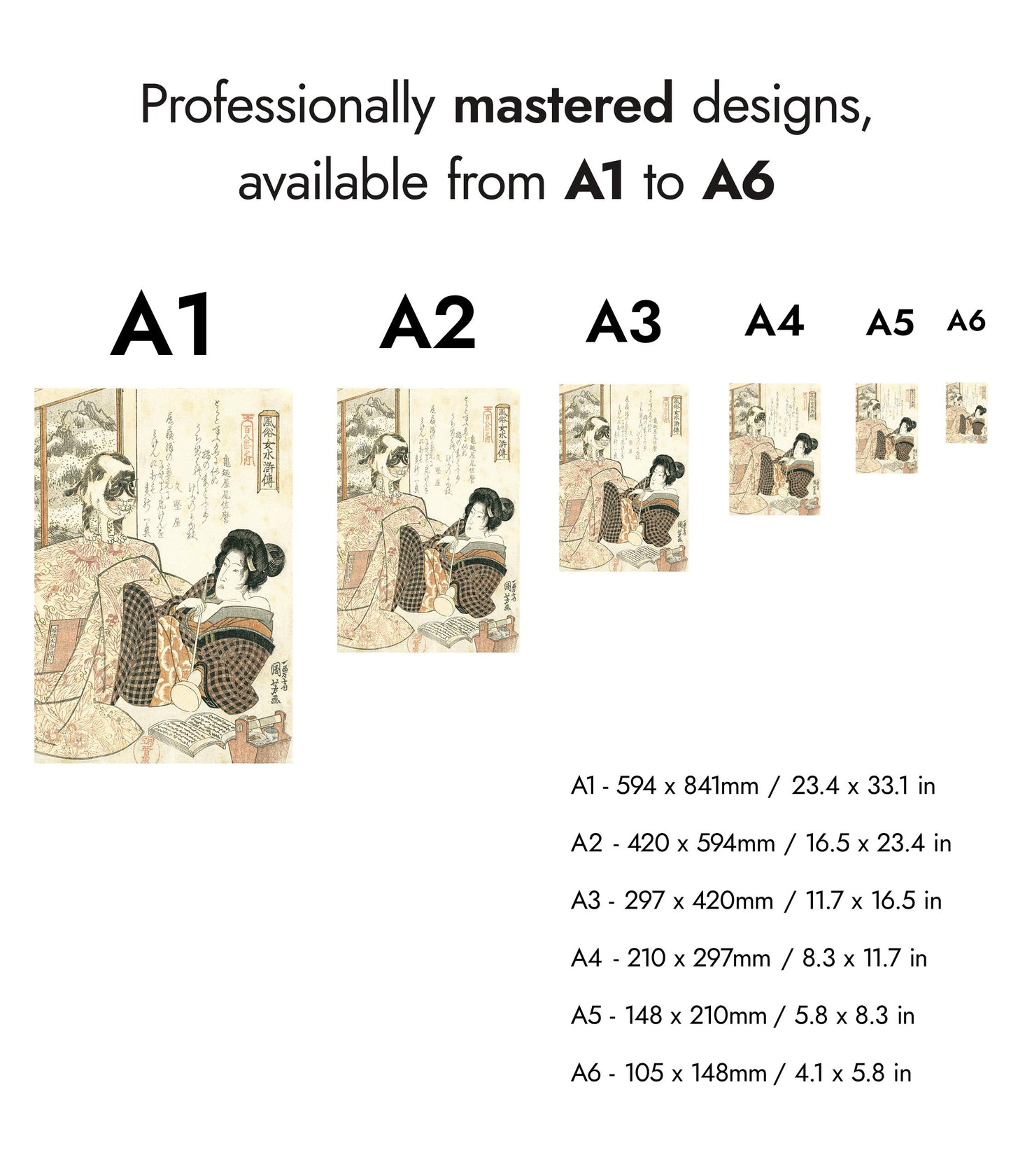 Kvinna med katt på bordet