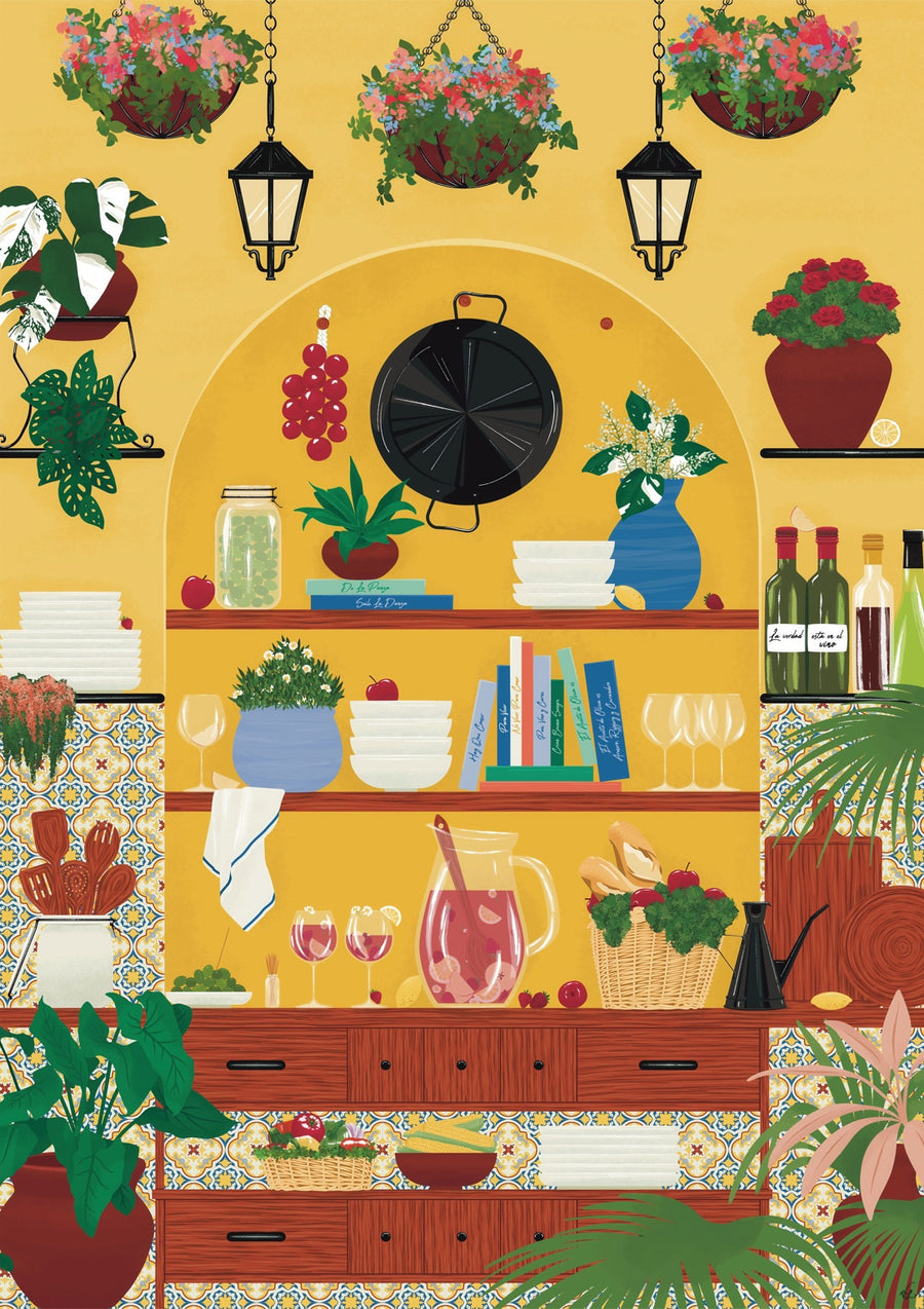 Spanish Kitchen - Print Only frame