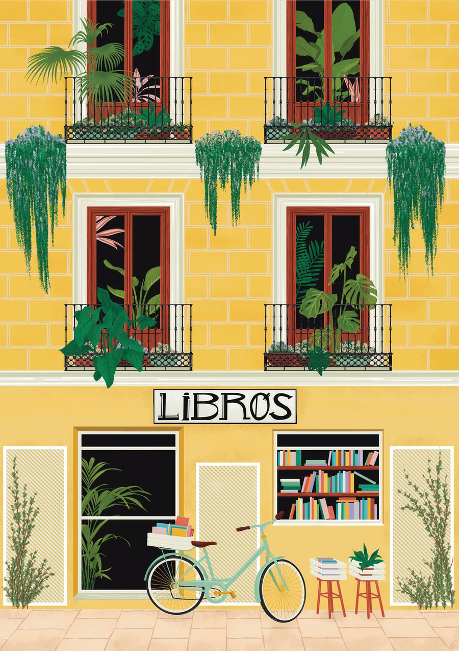 Madrid Libros - Print Only frame