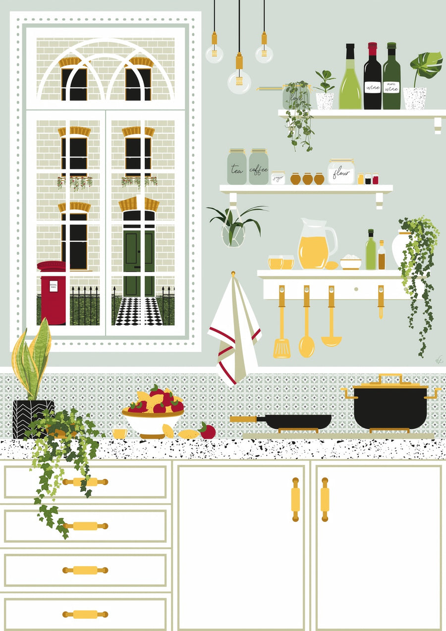 English Kitchen - Print Only frame
