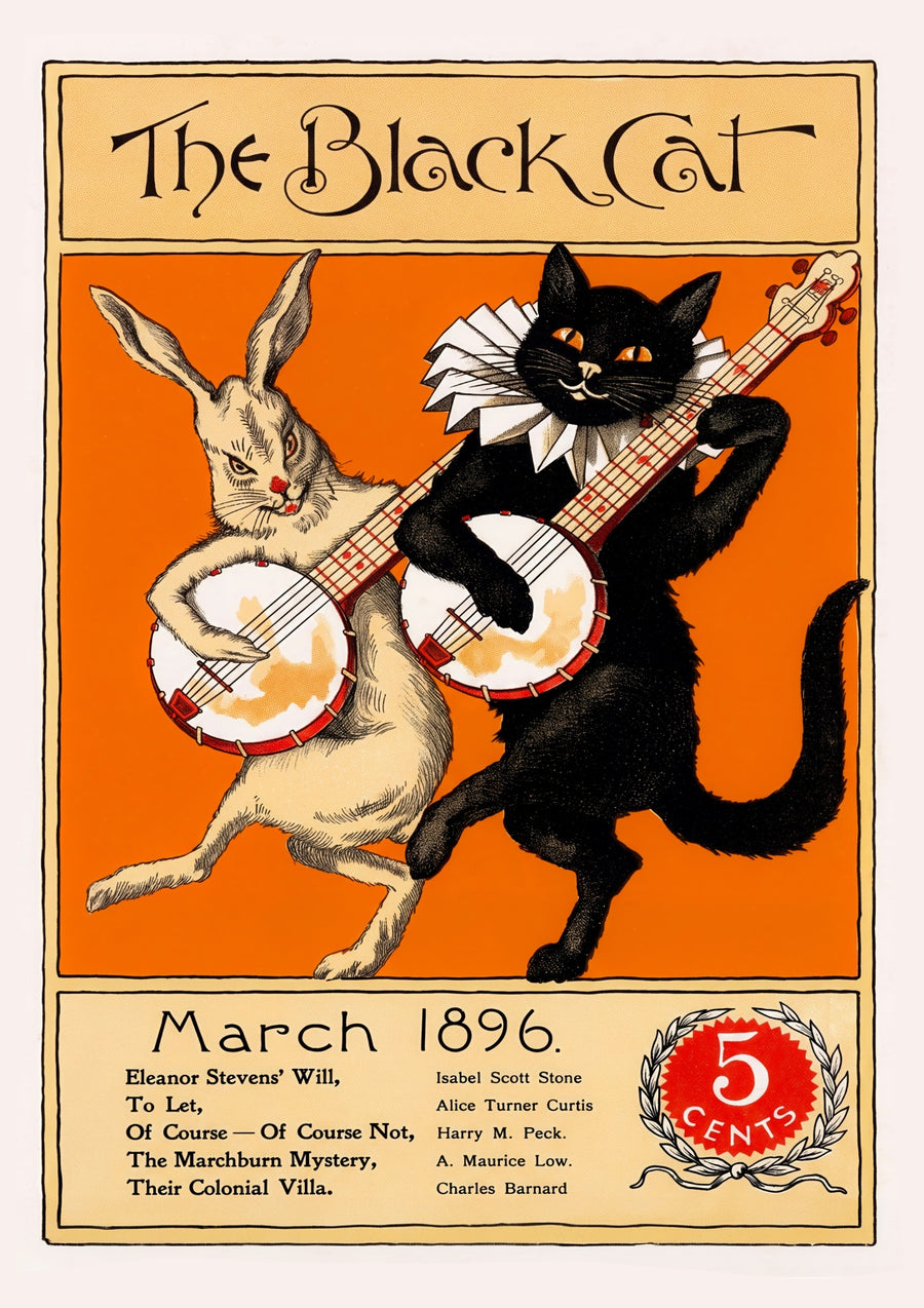 The Black Cat - Print Only frame