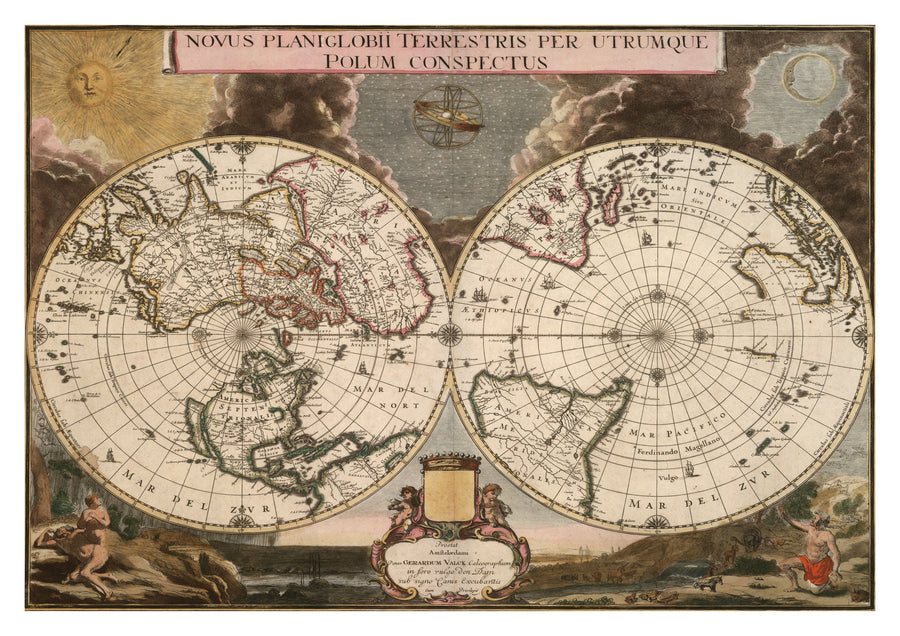 Die Welt von ihren Polen aus - Print Only frame