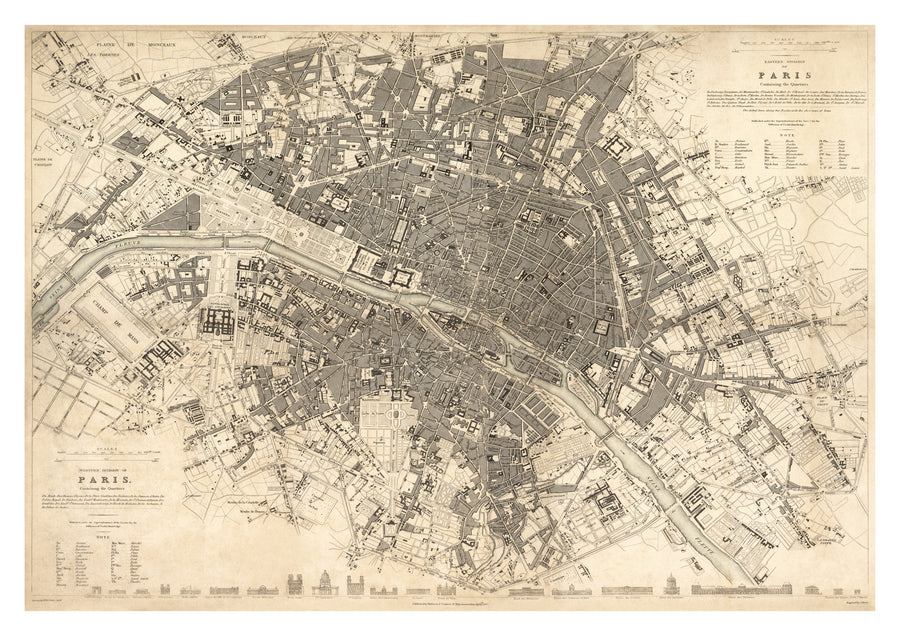 Östra divisionen av Paris - Print Only frame