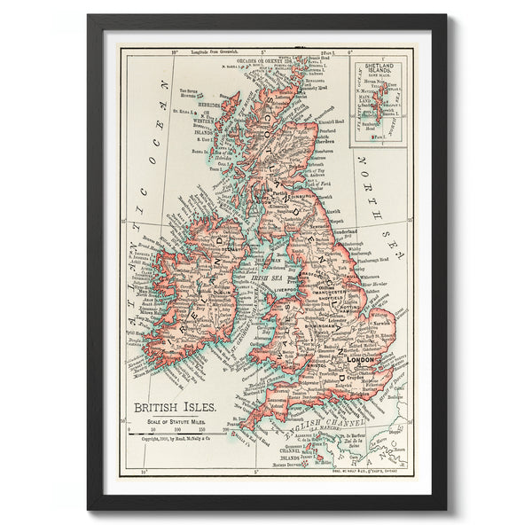 Cartographic Map of the British Isles