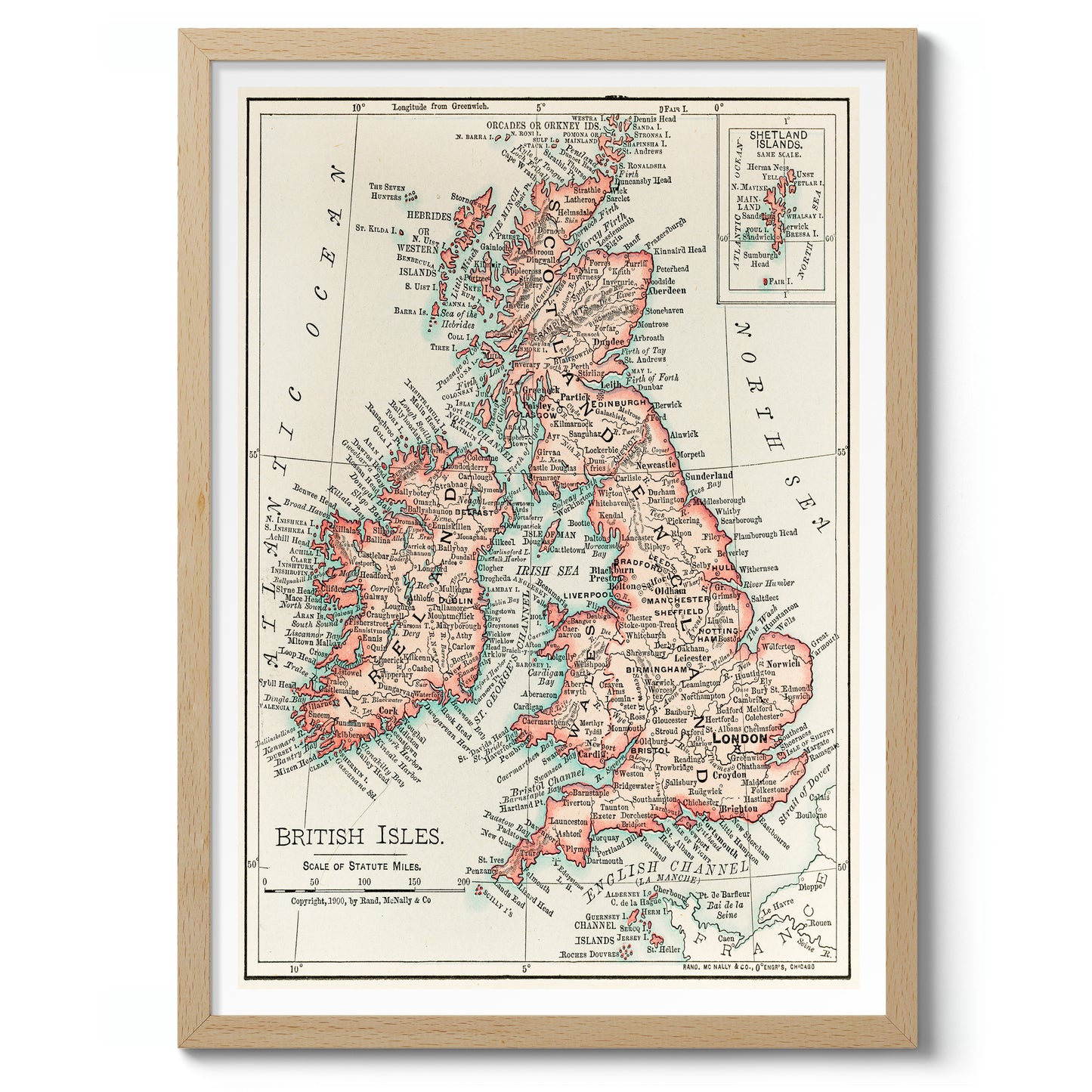Cartographic Map of the British Isles