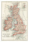 Cartographic Map of the British Isles print