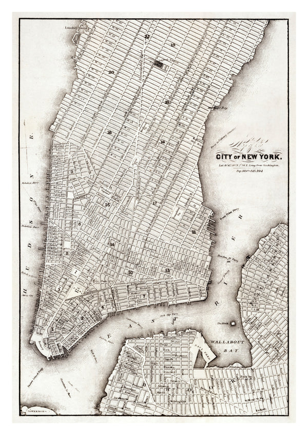Carte ancienne de New York