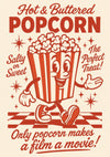 Heißes und buttriges Popcorn print