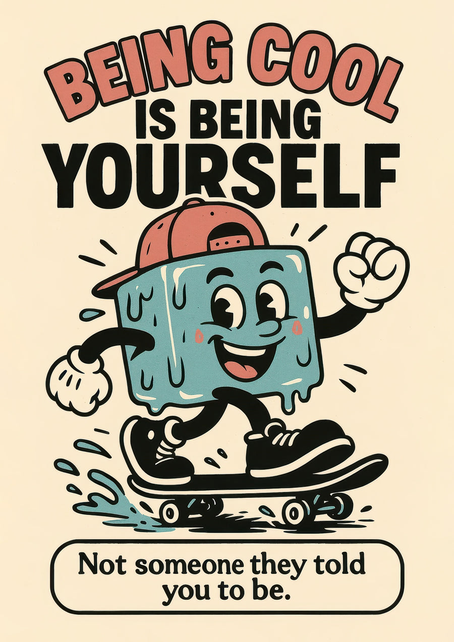 Being Cool is Being Yourself - Print Only frame