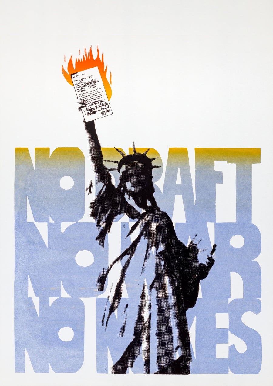 No Draft, No War, No Nukes - Print Only frame