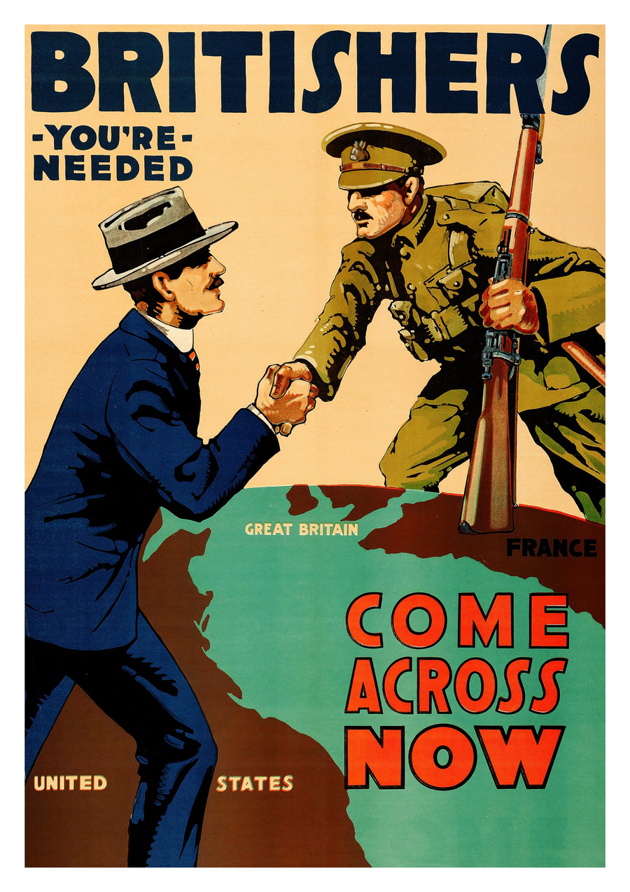 WWI Anglo-American Alliance - Print Only frame