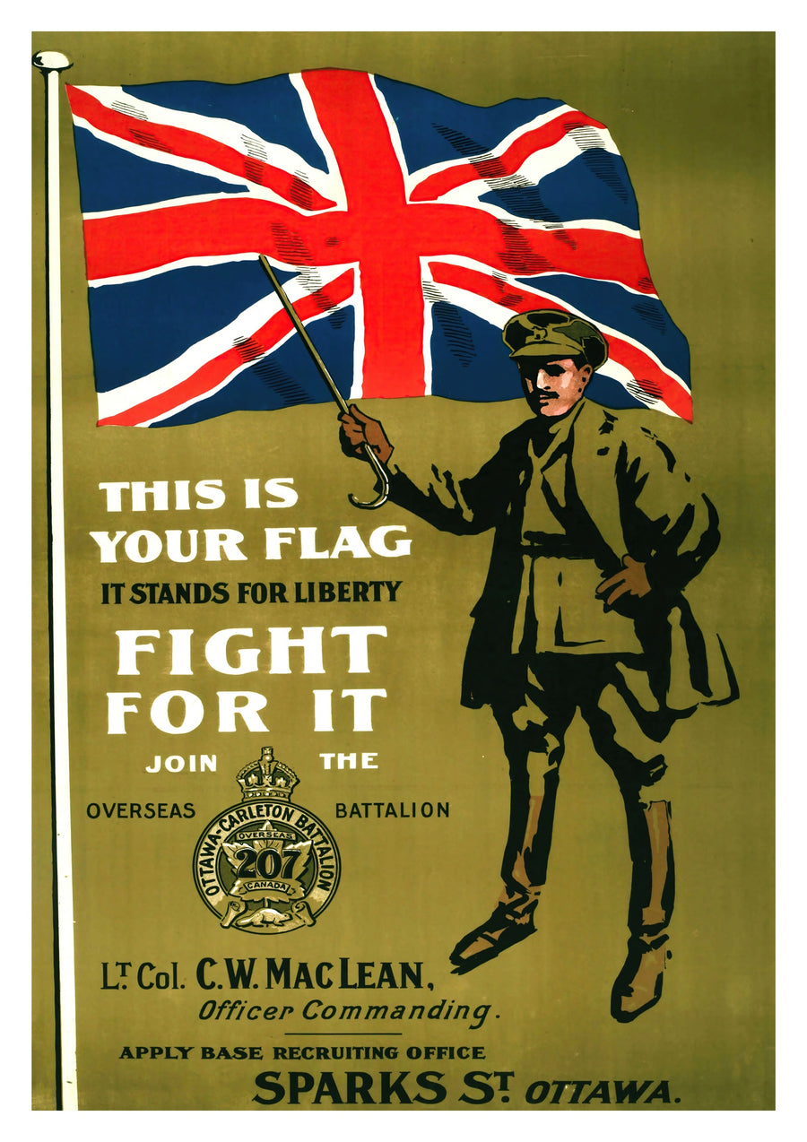 Lutte pour le drapeau - Print Only frame