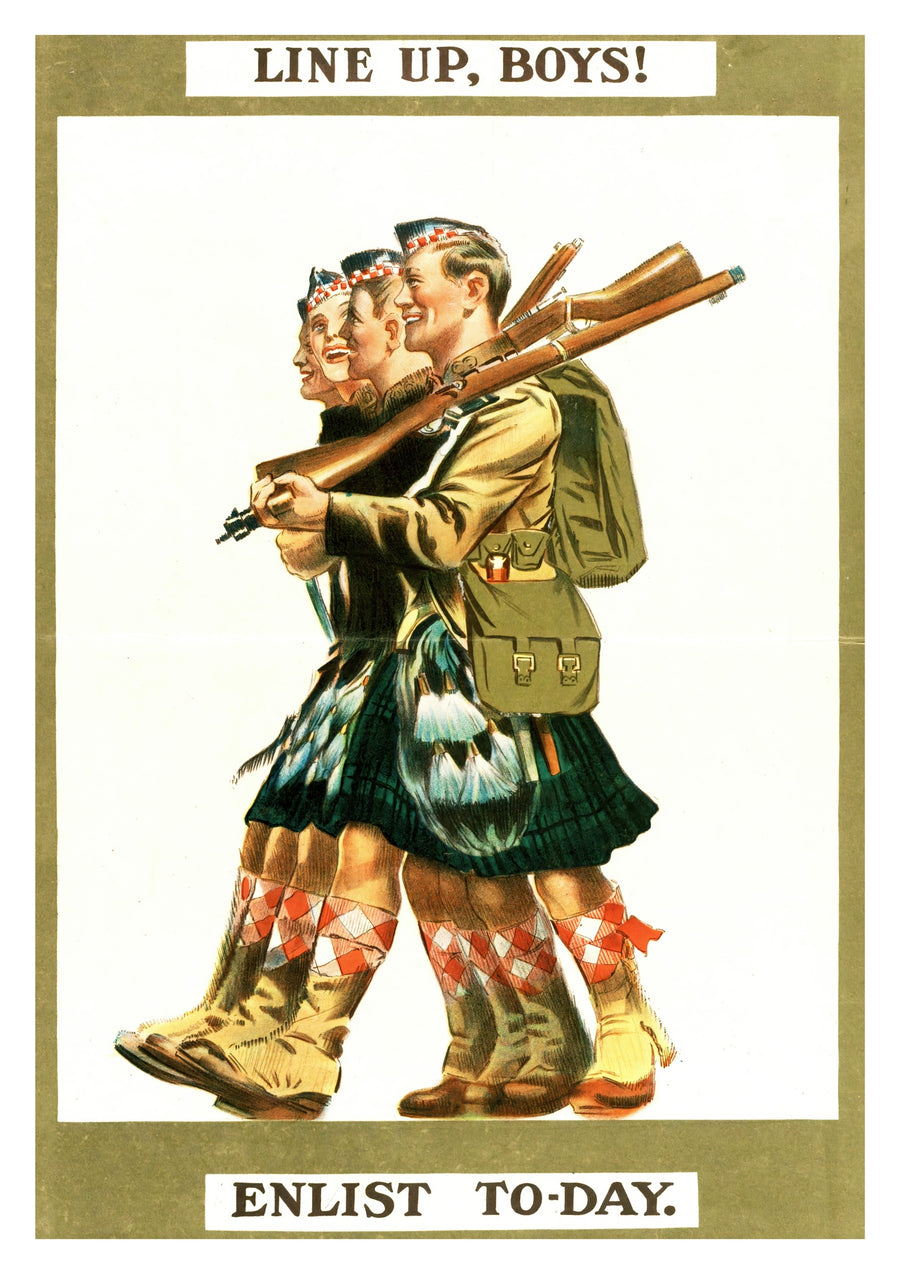 Enlist To-Day, Scotland - Print Only frame
