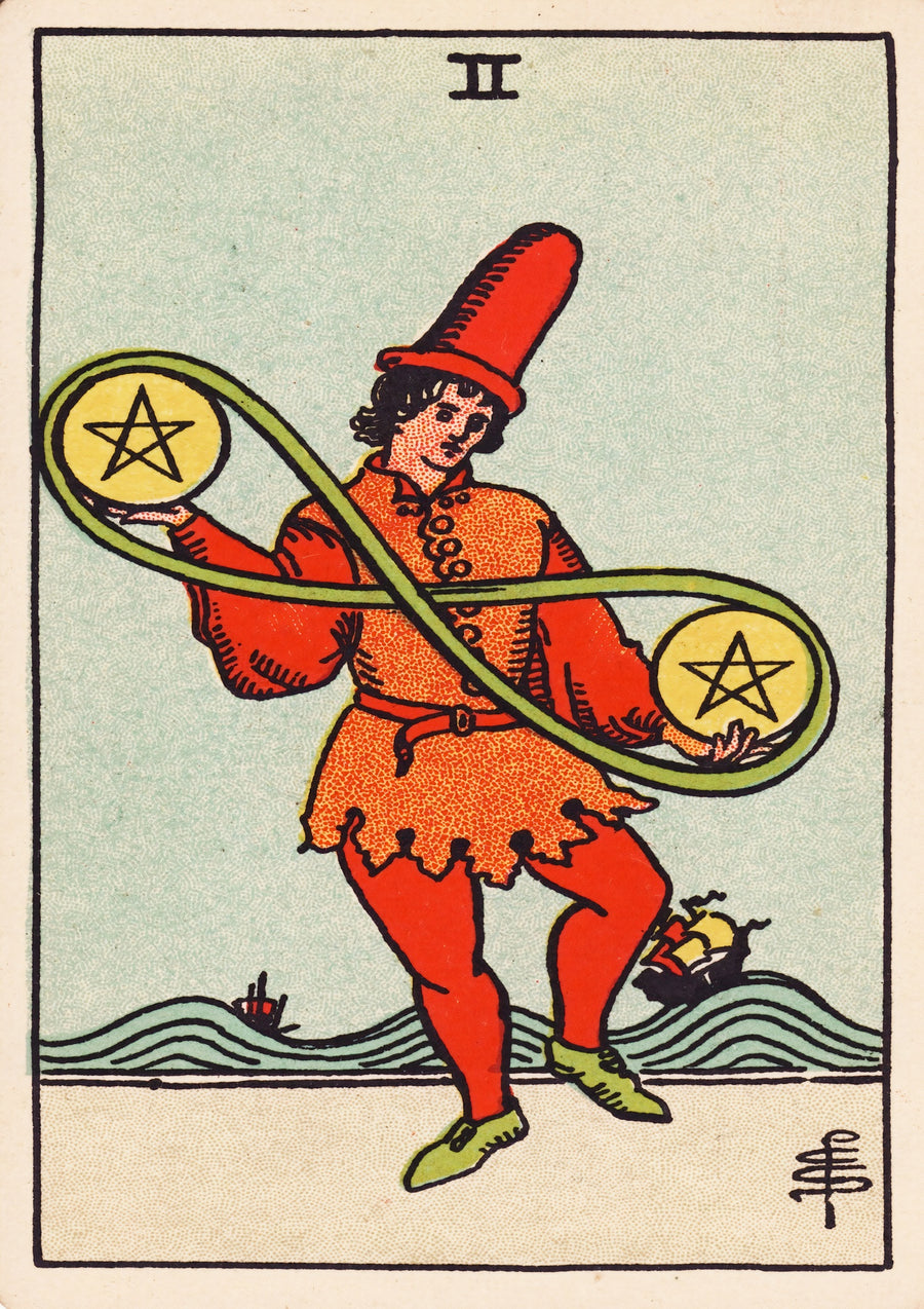 Two of Pentacles - Print Only frame