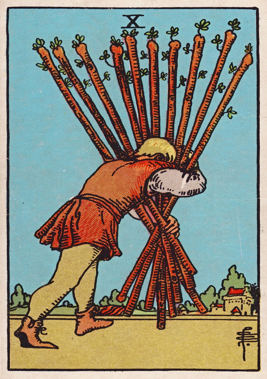 Ten of Wands - Print Only frame