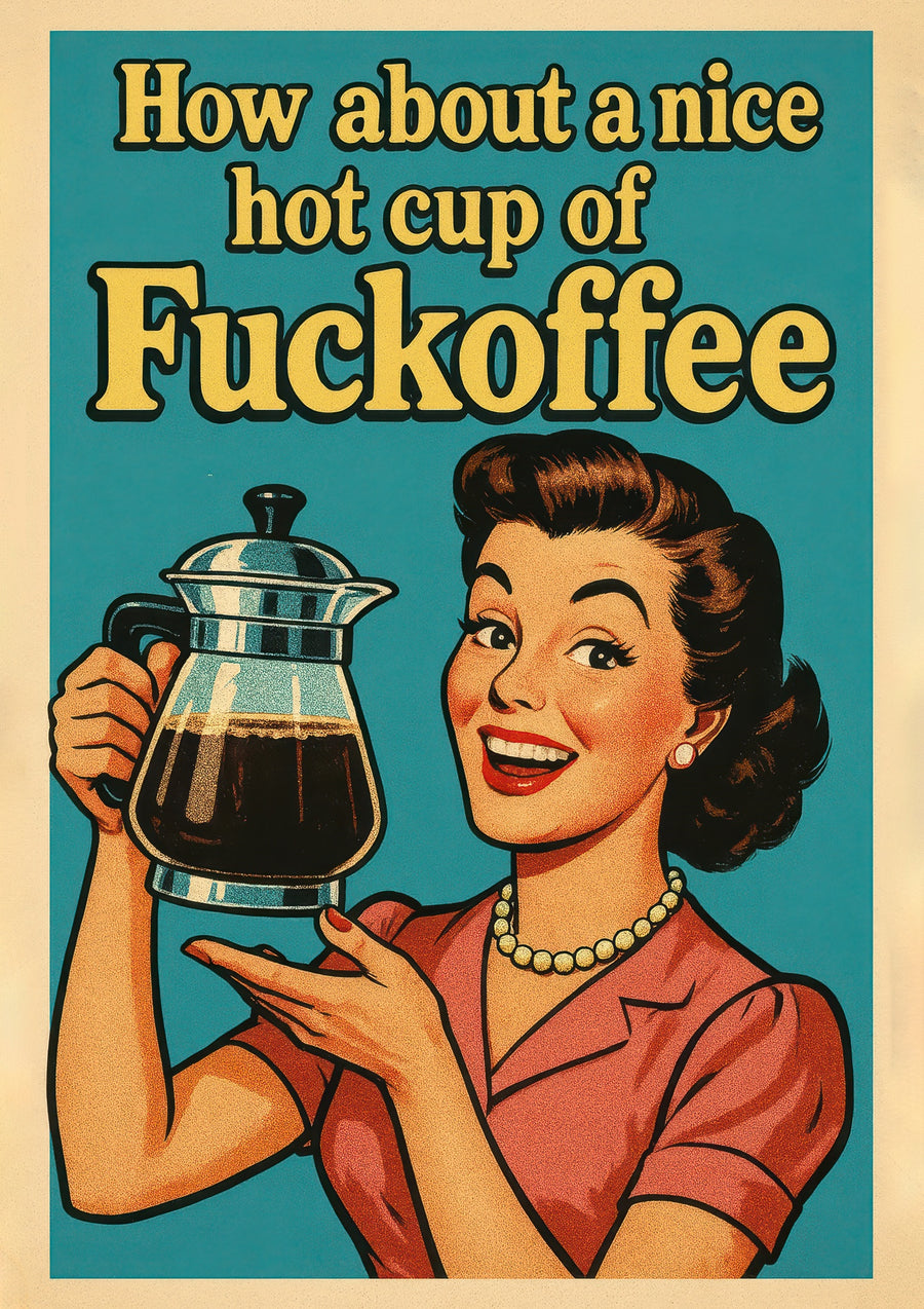 How About a Nice Hot Cup - Print Only frame