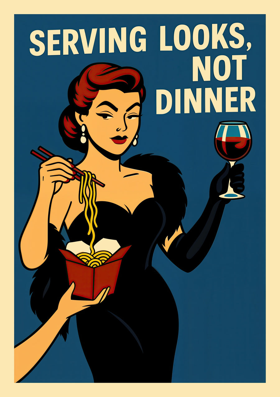 Servir du style, pas du dîner - Print Only frame