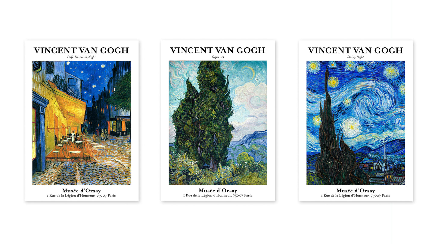 Vincent Van Gogh - Set aus 3