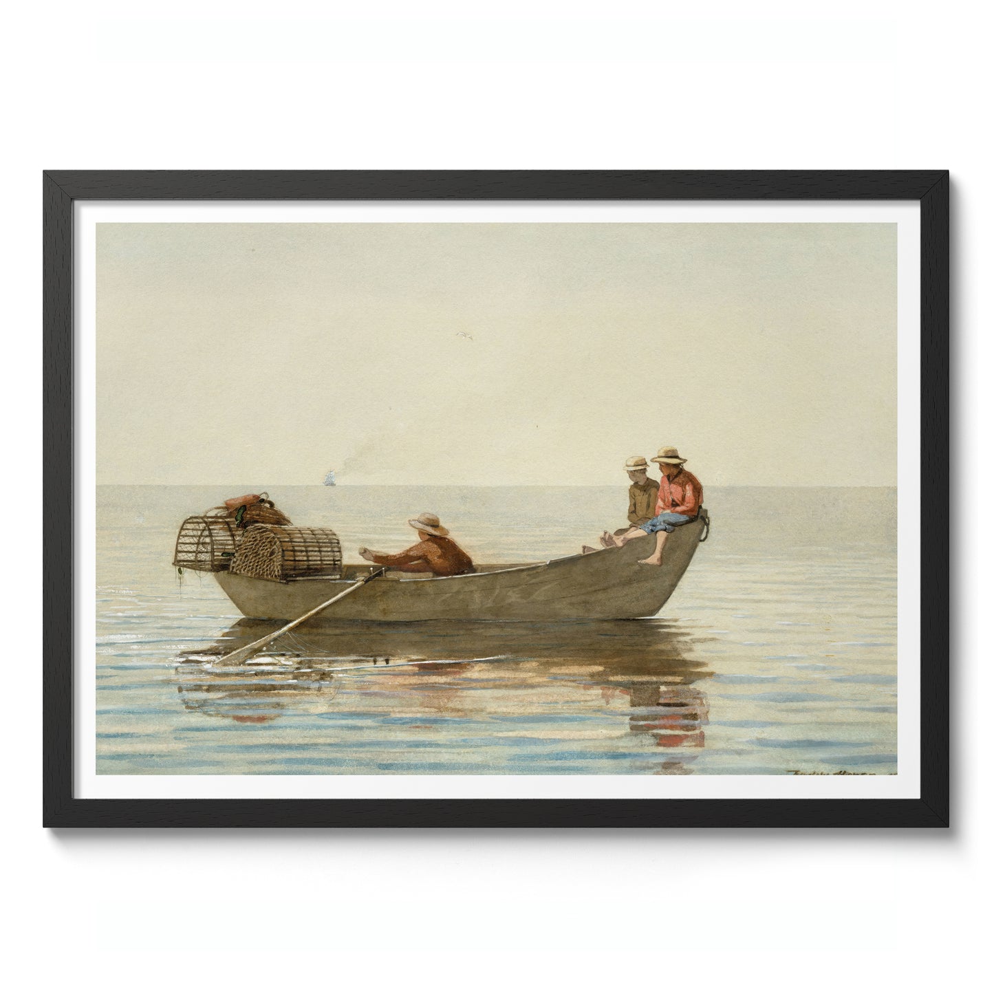 Three Boys in a Dory with Lobster Pots