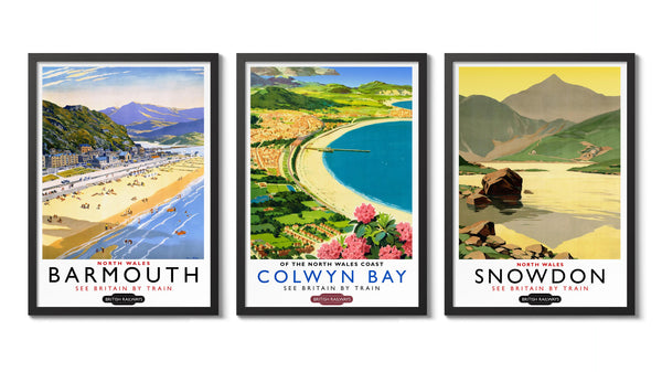 Wales Travel Prints - Set of 3