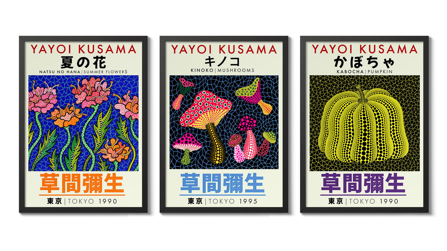 Yayoi Kusama Exhibition - Set of 3