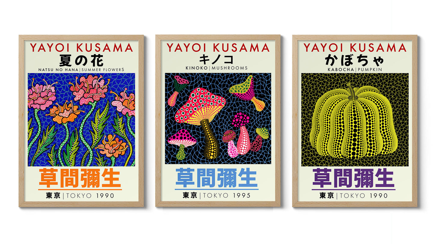Yayoi Kusama Exhibition - Set of 3