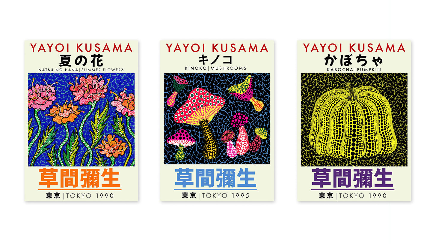 Yayoi Kusama Exhibition - Set of 3
