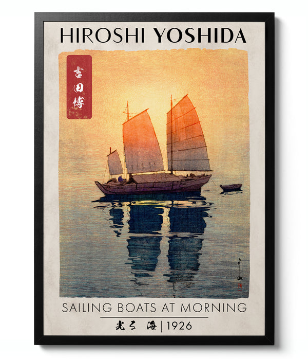 Sailing Boats at Morning - Hiroshi Yoshida